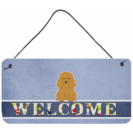 Carolines Treasures Poodle Tan Welcome Wall or Door Hanging Prints BB5650DS812